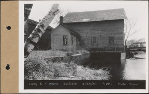 Lucy E. F. Ward, grist mill - gate and canal, Enfield, Mass., Apr. 28, 1930