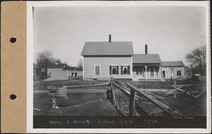 Mary A. Randall, house, barn, and chicken house, Enfield, Mass., Apr. 3, 1930