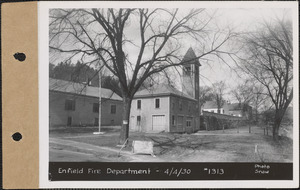 Enfield Fire Department, firehouse, Enfield, Mass., Apr. 4, 1930