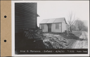 Alice G. Parsons, portable house, Enfield, Mass., Apr. 14, 1930