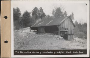 The Hampshire Company, old sawmill (no machinery), Shutesbury, Mass., Apr. 21, 1930