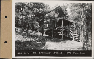 Aba J. Clifford, camp, Quabbin Lake, Greenwich, Mass., Apr. 28, 1930