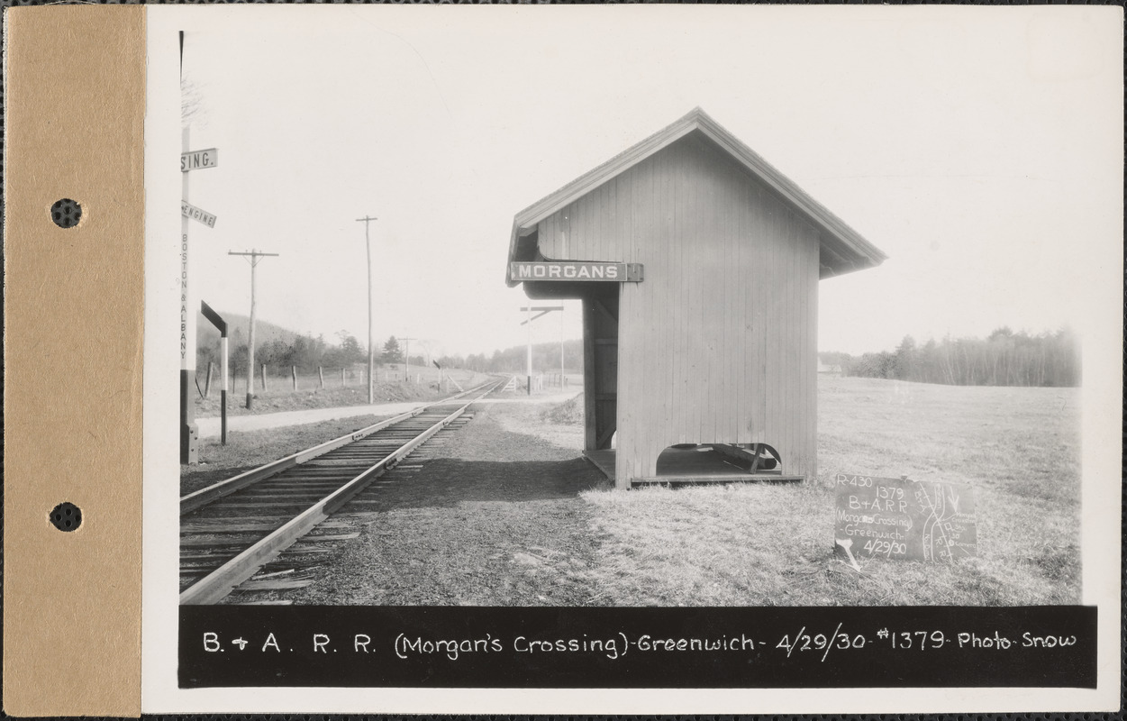 Boston & Albany Railroad - Morgan's Crossing Station, Greenwich, Mass., Apr. 29, 1930