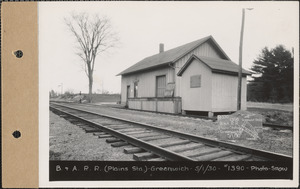 Boston & Albany Railroad - Plains Station, Greenwich, Mass., May 1, 1930