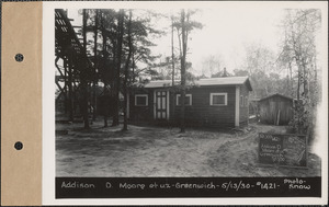 Addison D. Moore and wife, cottage, etc., Greenwich Lake, Greenwich, Mass., May 13, 1930