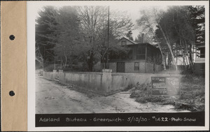 Adelard Bluteau, cottage, Greenwich Lake, Greenwich, Mass., May 13, 1930