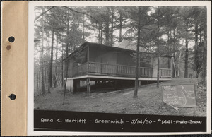 Rena C. Bartlett, cottage, Warner Pond, Greenwich, Mass., May 14, 1930