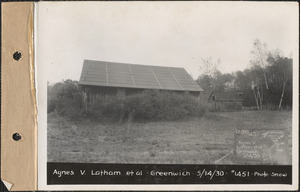 Agnes V. Latham et al., barn, icehouse, Greenwich, Mass., May 14, 1930