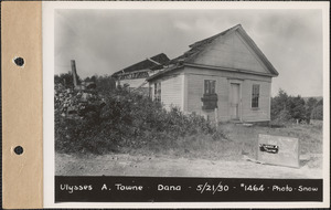 Ulysses A. Towne, old schoolhouse, Dana, Mass., May 21, 1930