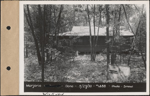 Marjorie Wickward, cottage, Neeseponsett Pond, Dana, Mass., May 23, 1930