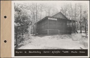 Myron N. Doubleday, cottage ("The Point"), Neeseponsett Pond, Dana, Mass., May 23, 1930
