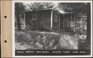 Henry Haffke, cottage, Neeseponsett Pond, New Salem, Mass., May 23, 1930