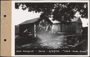 Axel Almquist, barn, garage, Dana, Mass., June 25, 1930