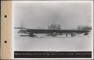 Boston & Albany Railroad bridge, downstream side, below West Ware, Ware, Mass., Feb. 10, 1931