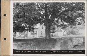 Louis A. Nelson, house and garage, New Salem, Mass., July 28, 1931