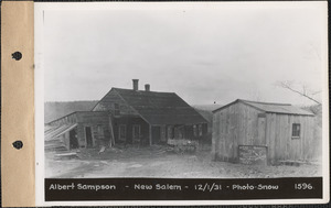 Albert Sampson, house, New Salem, Mass., Dec. 1, 1931