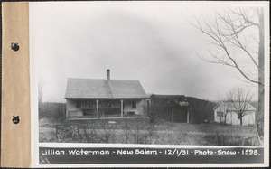 Lillian Waterman, house, barn, garage, New Salem, Mass., Dec. 1, 1931