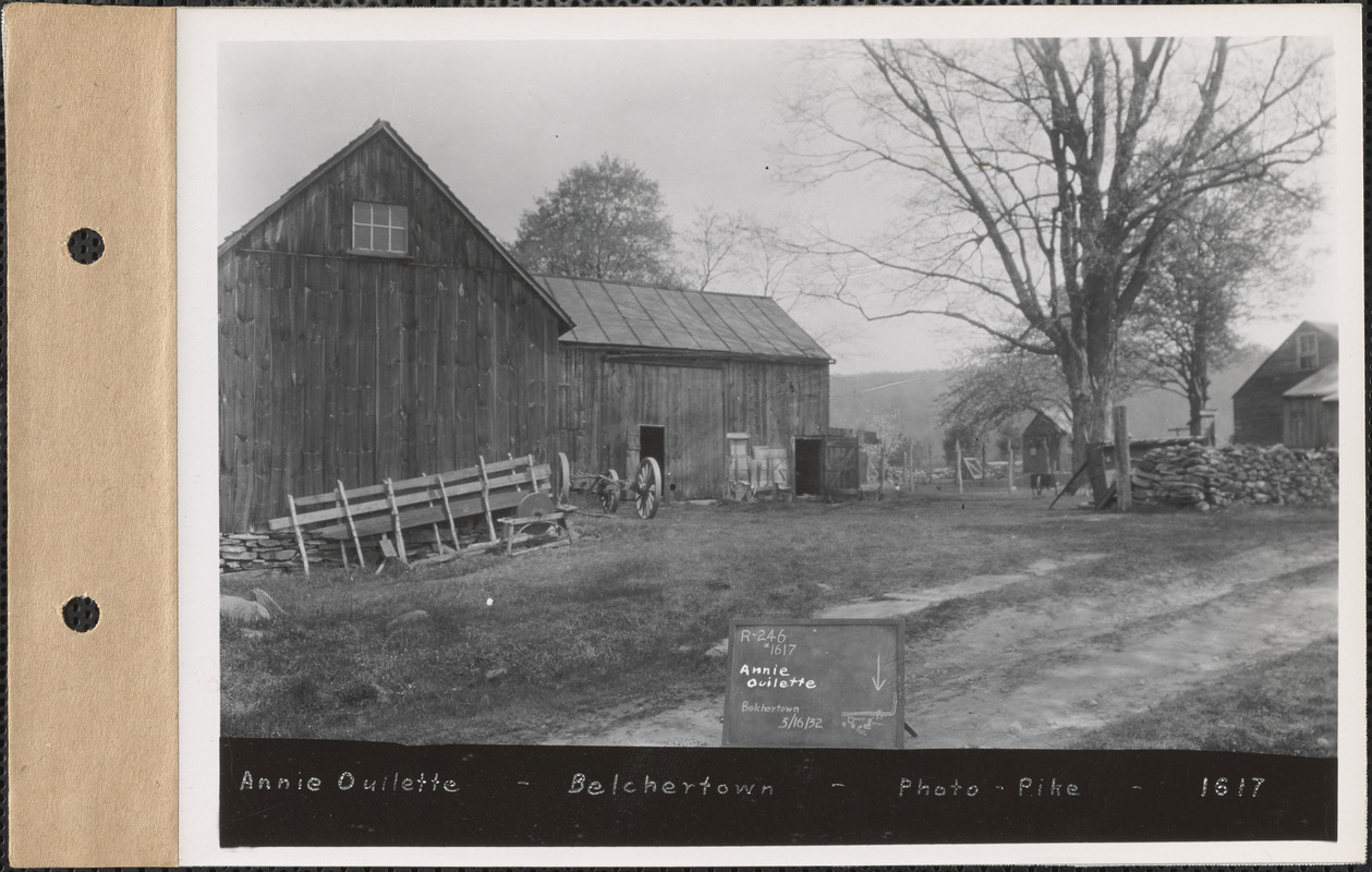 Annie Ouilette, barn, Belchertown, Mass., May 16, 1932