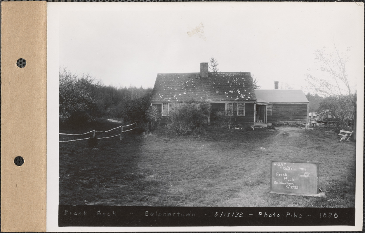 Frank Bach, house, Belchertown, Mass., May 17, 1932 Digital Commonwealth
