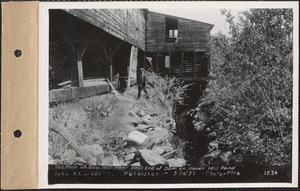 John A. Carter, tailrace of sawmill near west end of dam on Upper Mill Pond, Petersham, Mass., May 19, 1932