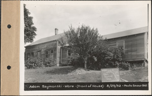 Adam Szymanski, front of house, Ware, Mass., Aug. 29, 1932