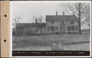 A. Charron, house, Pelham, Mass., Dec. 6, 1932