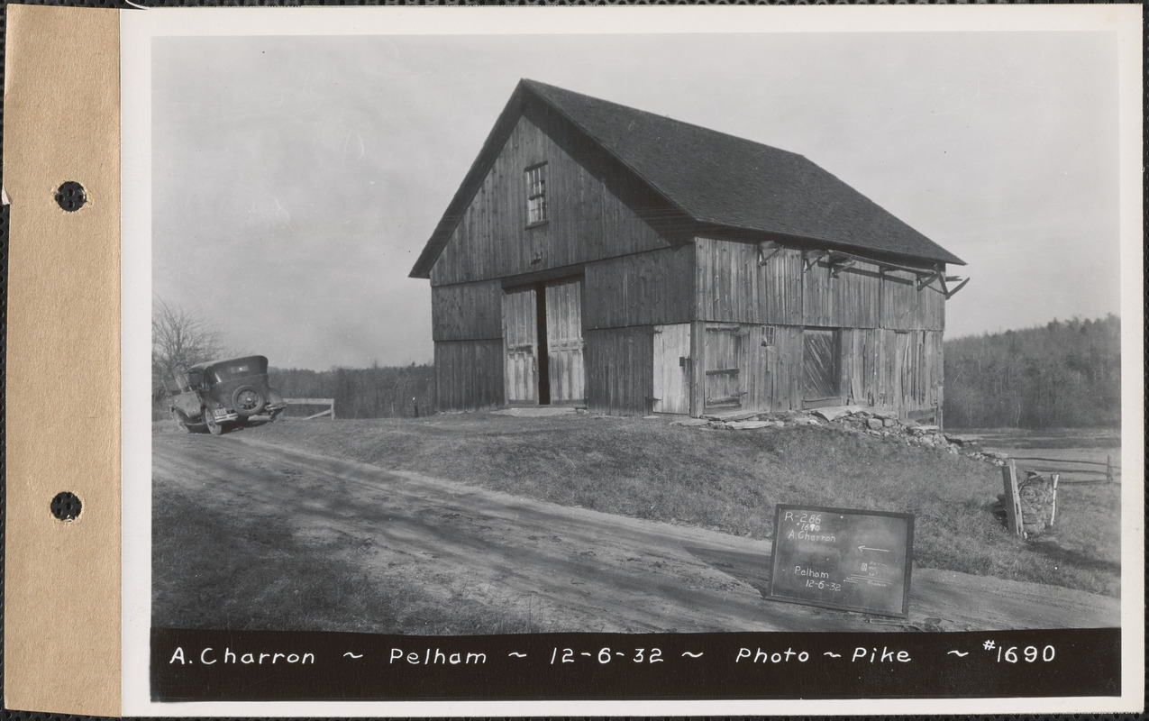 A. Charron, barn, Pelham, Mass., Dec. 6, 1932