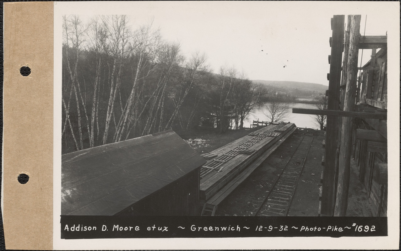 Addison D. Moore and wife, icehouse, Greenwich, Mass., Dec. 9, 1932