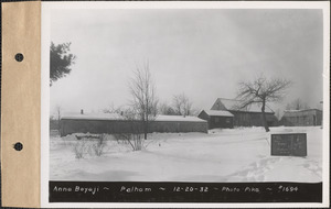 Anna Boyaji, barn and chicken house, Pelham, Mass., Dec. 20, 1932
