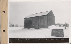 Almira V. Keep, barn, Pelham, Mass., Dec. 20, 1932