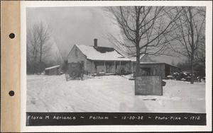 Flora M. Adriance, homeplace, Pelham, Mass., Dec. 20, 1932