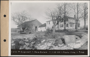 Lena M. Cogswell, house and barn, New Salem, Mass., Jan. 18, 1933