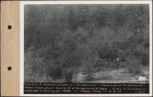 Clayton A. Haskell, west side of Greenwich-Athol Road about 1/2 mile north of Greenwich Village, area in foreground cleared in spring of 1930, Greenwich, Mass., Sep. 8, 1933