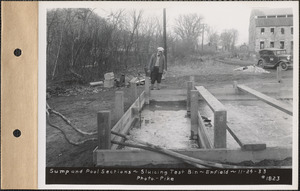 Sump and pool sections, sluicing test bin, Enfield, Mass., Nov. 24, 1933