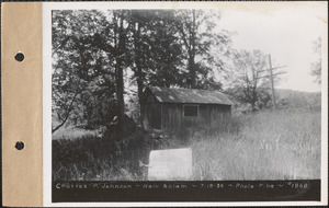 Charles P. Johnson, shack, New Salem, Mass., July 19, 1934