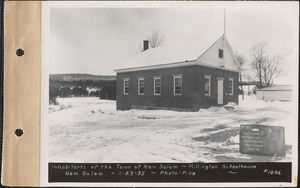 Inhabitants of the Town of New Salem, Millington School House, New Salem, Mass., Jan. 23, 1935