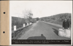 Joseph W. Truman, looking northeasterly from station 662+25, property abutting highway, New Salem, Mass., Oct. 24, 1935