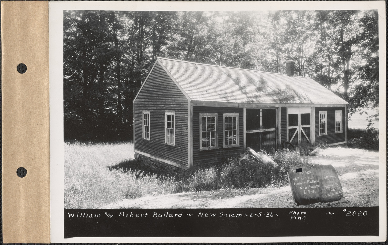 William and Robert Bullard, blacksmith shop, New Salem, Mass., June 5, 1936