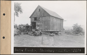 Bertha Trombley, barn, Shutesbury, Mass., July 16, 1937