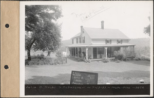 Julia B. Hicks, house, Petersham, Mass., July 23, 1937