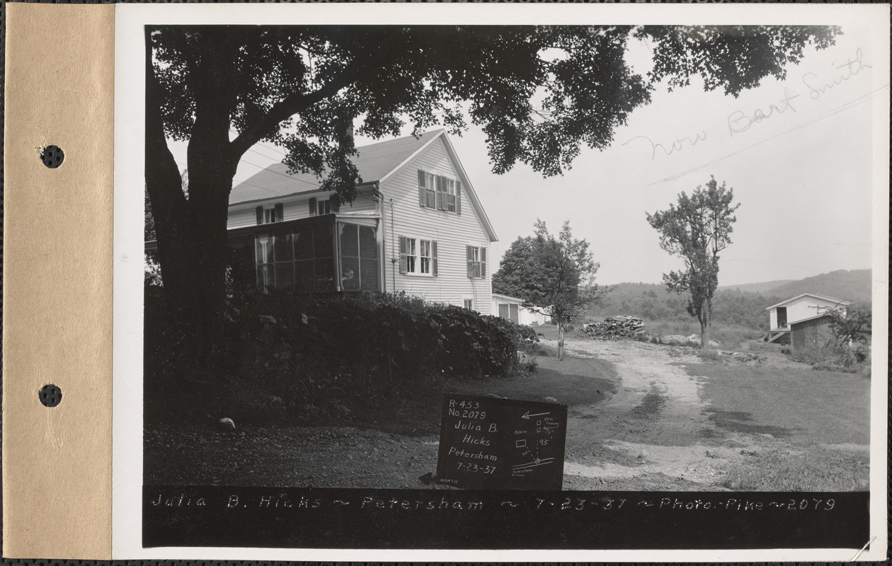 Julia B. Hicks, house, Petersham, Mass., July 23, 1937