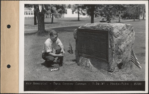 War Memorial, Dana Center Common, Dana, Mass., July 30, 1937