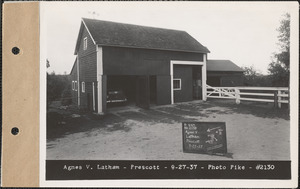 Agnes V. Latham, barn and garage, Prescott, Mass., Sep. 27, 1937