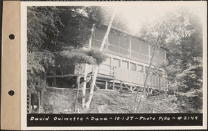 David Ouimette, camp, Neeseponsett Pond, Dana, Mass., Oct. 1, 1937
