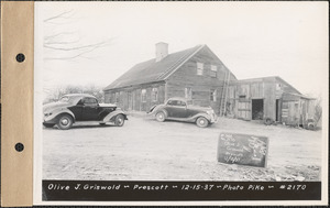 Olive J. Griswold, house and shed, Prescott, Mass., Dec. 15, 1937