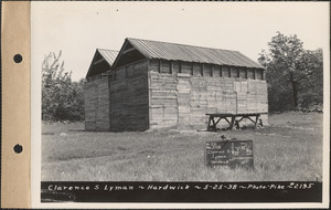 Clarence S. Lyman, icehouses, Hardwick, Mass., May 25, 1938