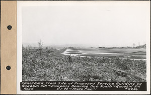 Panorama from site of proposed service building on Quabbin Hill, compass bearing due south, Quabbin Hill Road, Quabbin Reservoir, Mass., June 1, 1940