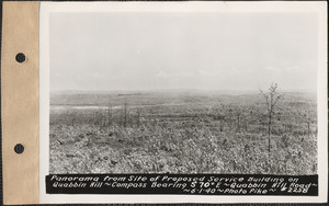 Panorama from site of proposed service building on Quabbin Hill, compass bearing S70°E, Quabbin Hill Road, Quabbin Reservoir, Mass., June 1, 1940