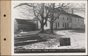 Agnes A. and H. Eliza Merriam, house and shed, New Salem, Mass., Jan. 16, 1939