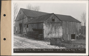 Agnes A. and H. Eliza Merriam, barn, New Salem, Mass., Jan. 16, 1939